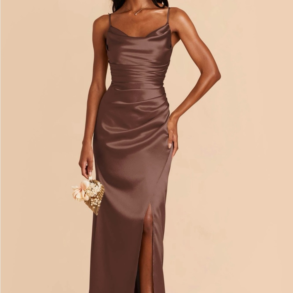Birdy Grey Chocolate Satin Maxi Dress